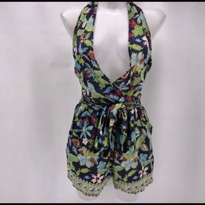 Tory Burch Wisteria Racerback romper jumpsuit 0